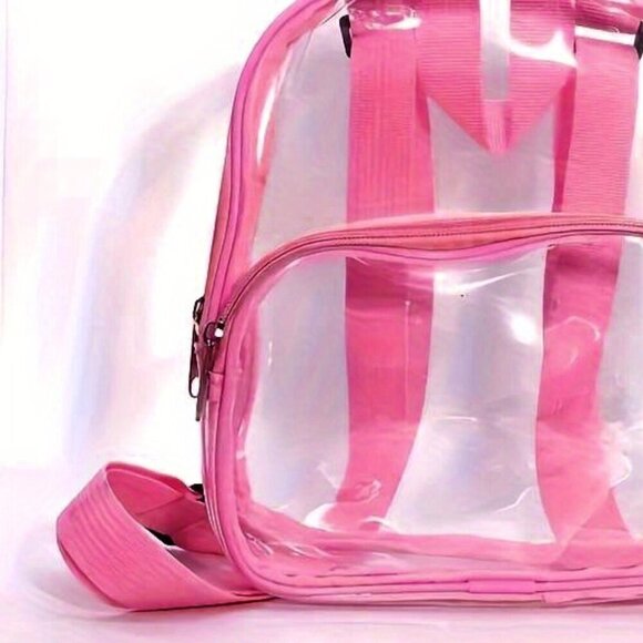Travel Passions - Clear with Pink Trim Waterproof Backpack - Picture 3 of 5